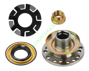 Фланец Trail-Gear 304110-1-KIT для Toyota Land Cruiser 8" и 9.5" (29 шлицов, 4 сверловки) с сальником и гайкой Фланец Trail-Gear 304110-1-KIT для Toyota Land Cruiser 8" и 9.5" (29 шлицов, 4 сверловки) с сальником и гайкой