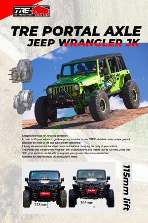 Портальные бортовые редукторы TRE 4x4 для Jeep Wrangler JK