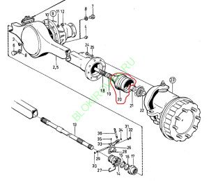 Запчасти для портального моста Volvo C303 (сальники, подшипники, шкворня и пр.)