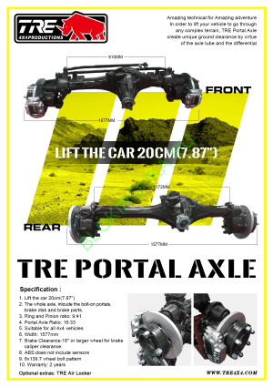 Портальные мосты TRE 4x4 клиренс +200 мм