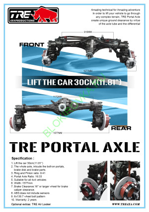 Портальные мосты TRE 4x4 клиренс +300 мм